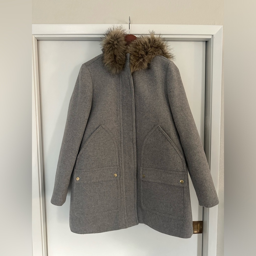 J. Crew wool grey coat